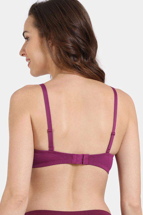 Zivame Beautiful Basics Padded Non Wired 3/4th Coverage T-Shirt Bra - Raspberry Radiance — image 3